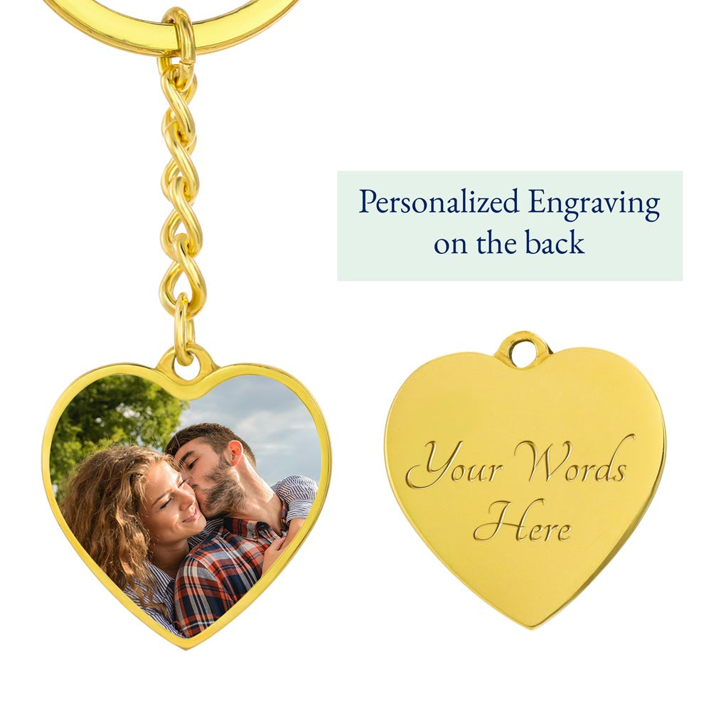 "Mom's Heart on a Keychain: Custom Photo Keepsake for Mother's Day"