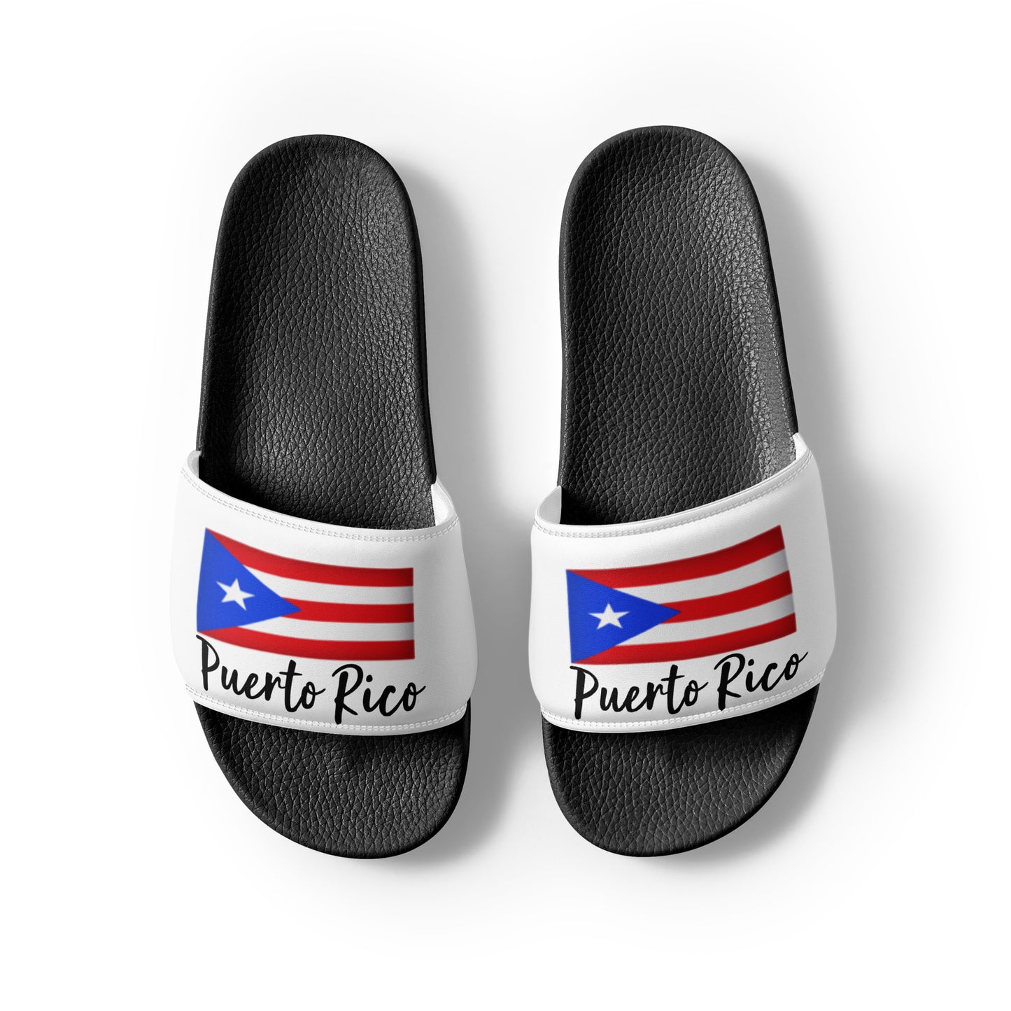 Premium Men's Puerto Rico Slides – Comfort Meets Boricua Pride