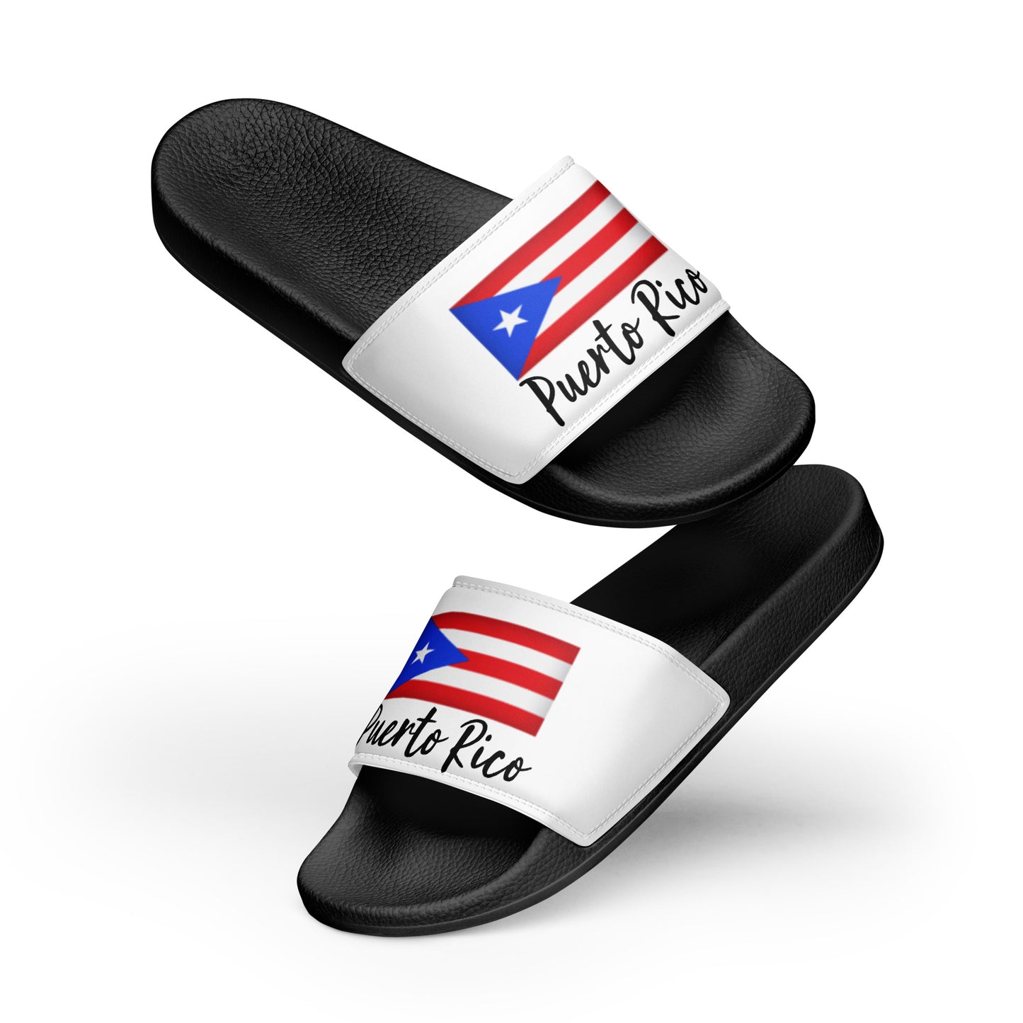 Premium Men's Puerto Rico Slides – Comfort Meets Boricua Pride