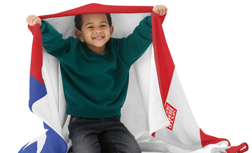 Puerto Rico Flag Throw Blanket – Embrace Boricua Pride in the USA