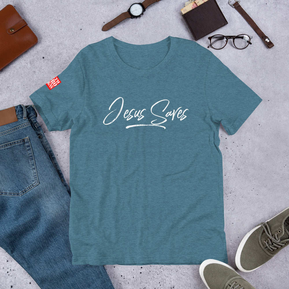 "Jesus Saves Ephesians 2:8" Unisex T-Shirt sixthborodesigns.com