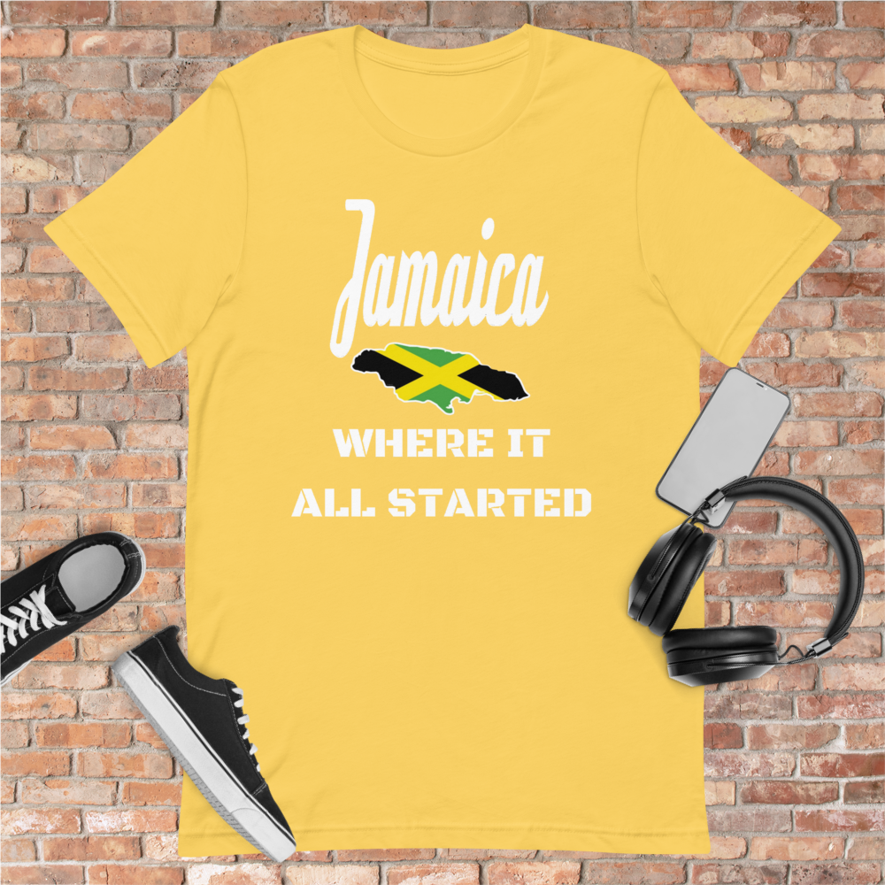 "Jamaica Where It All Started" Unisex T-Shirt sixthborodesigns.com