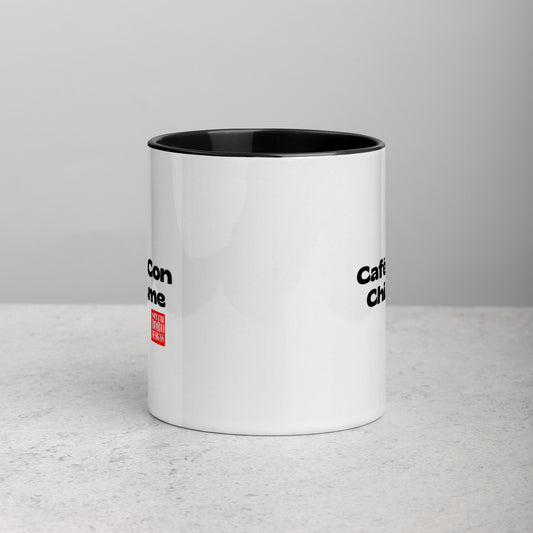 "Cafè Con Chisme" Mug with Color Inside sixthborodesigns.com