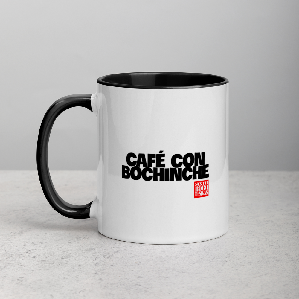 "Cafe Con Bochinche" Mug with Color Inside sixthborodesigns.com