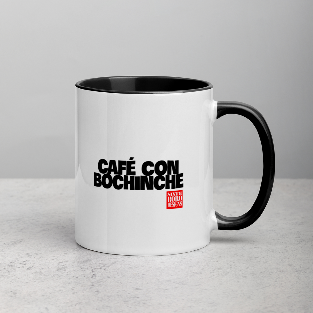 "Cafe Con Bochinche" Mug with Color Inside sixthborodesigns.com