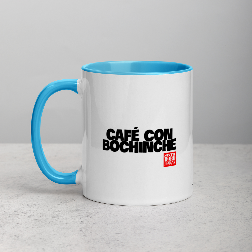 "Cafe Con Bochinche" Mug with Color Inside sixthborodesigns.com