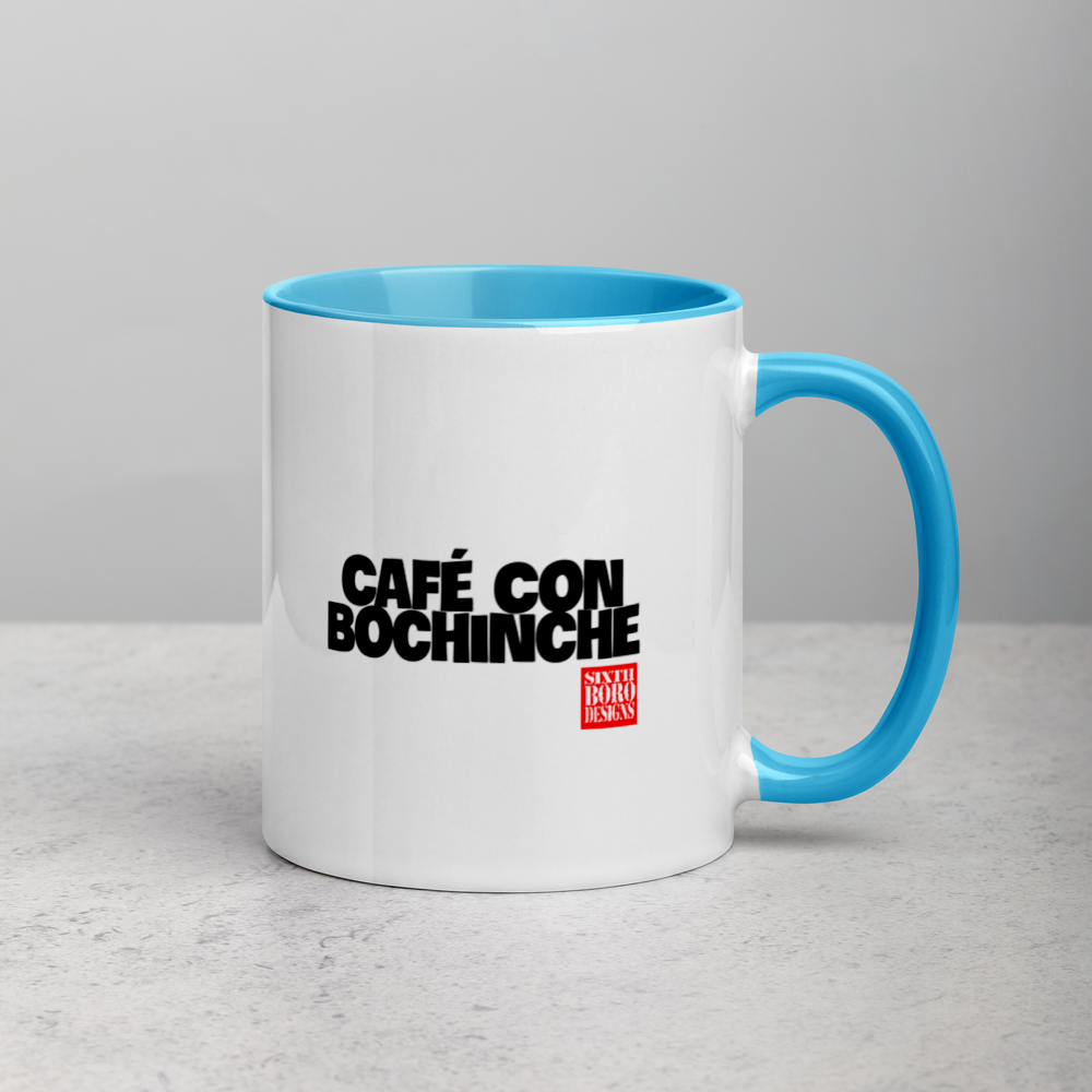 "Cafe Con Bochinche" Mug with Color Inside sixthborodesigns.com