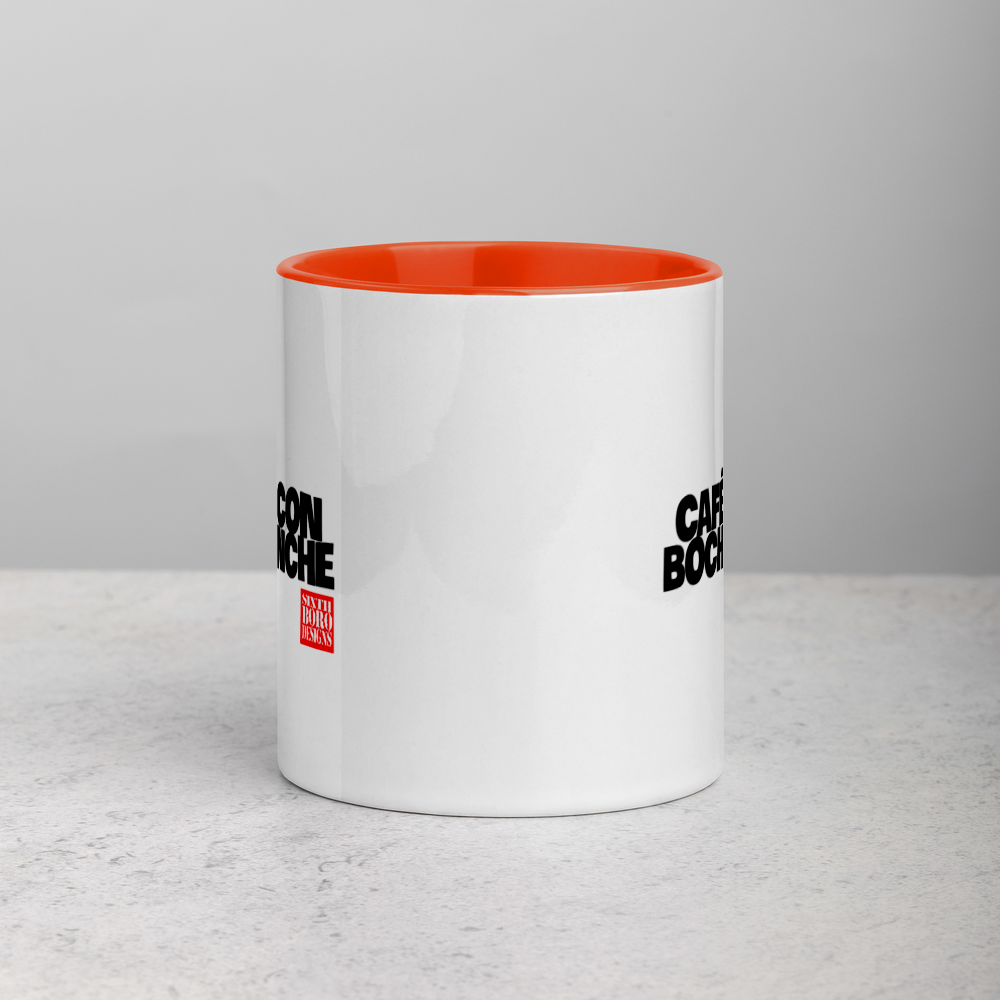 "Cafe Con Bochinche" Mug with Color Inside sixthborodesigns.com