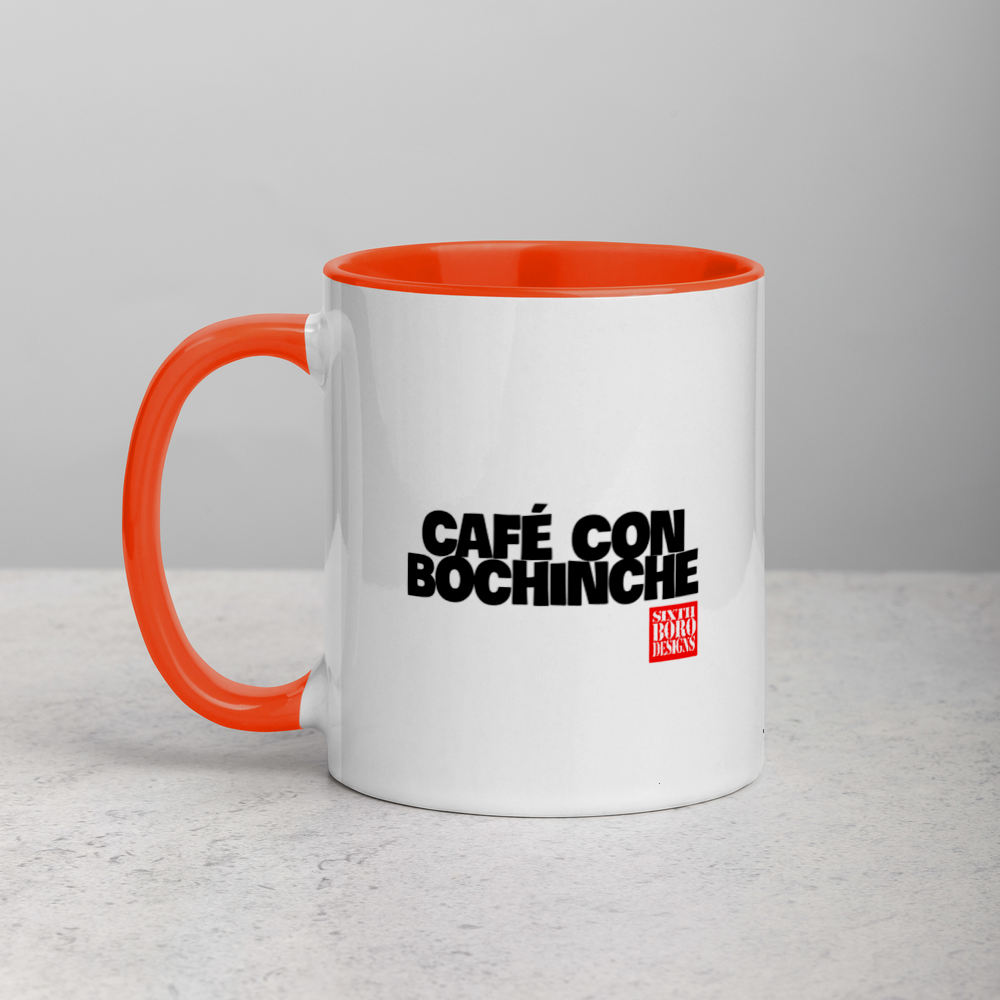 "Cafe Con Bochinche" Mug with Color Inside sixthborodesigns.com