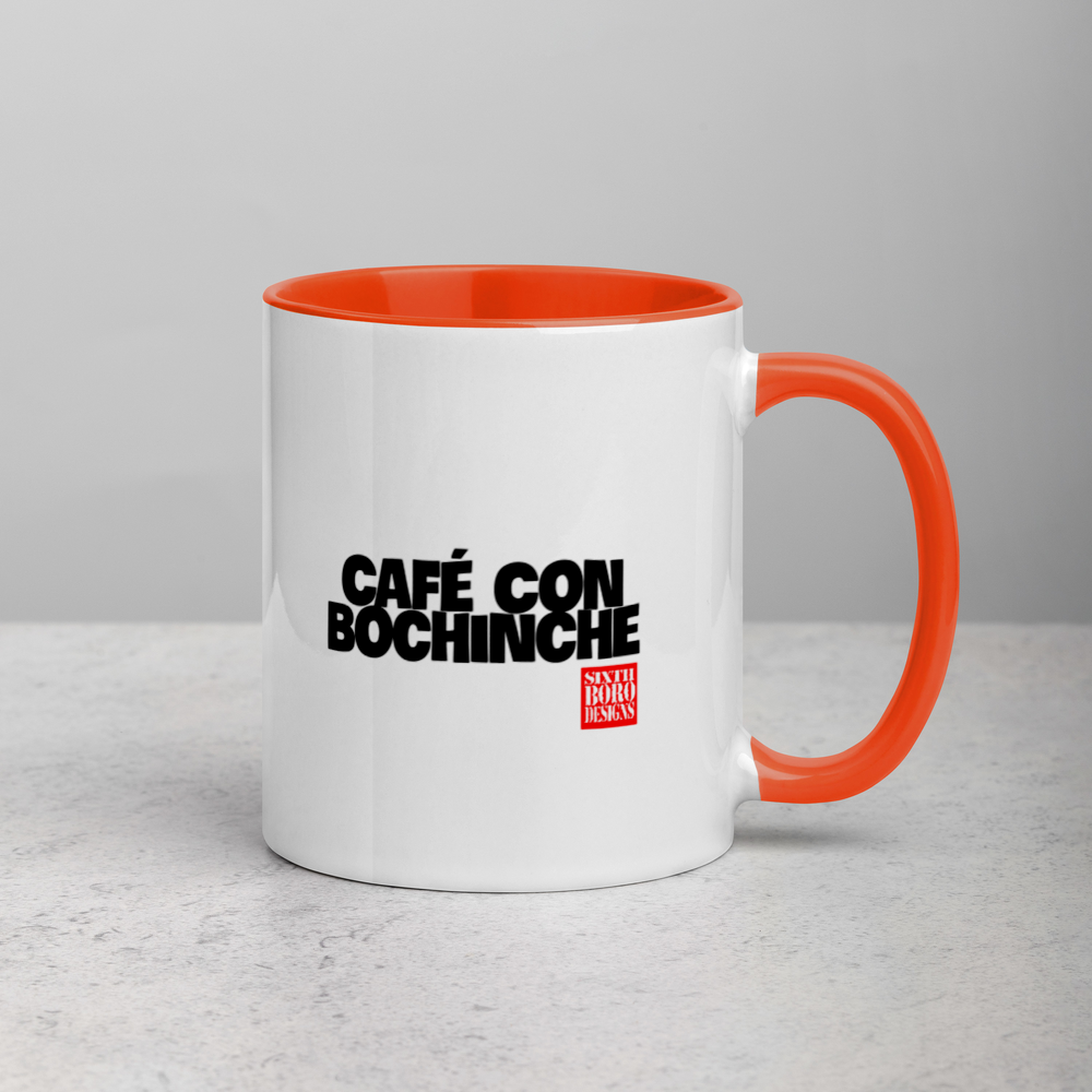 "Cafe Con Bochinche" Mug with Color Inside sixthborodesigns.com