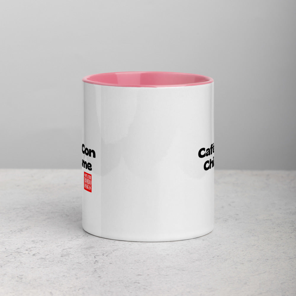 "Cafè Con Chisme" Mug with Color Inside sixthborodesigns.com