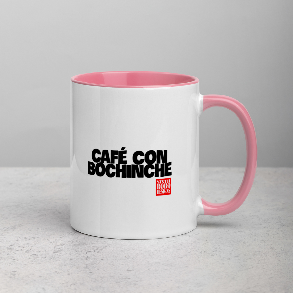 "Cafe Con Bochinche" Mug with Color Inside sixthborodesigns.com