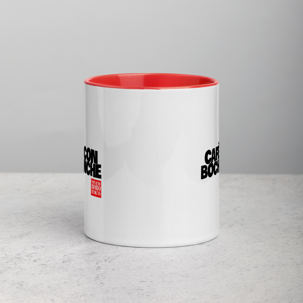 "Cafe Con Bochinche" Mug with Color Inside sixthborodesigns.com