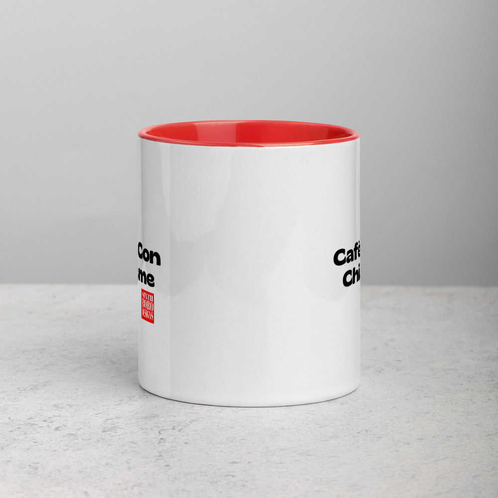 "Cafè Con Chisme" Mug with Color Inside sixthborodesigns.com