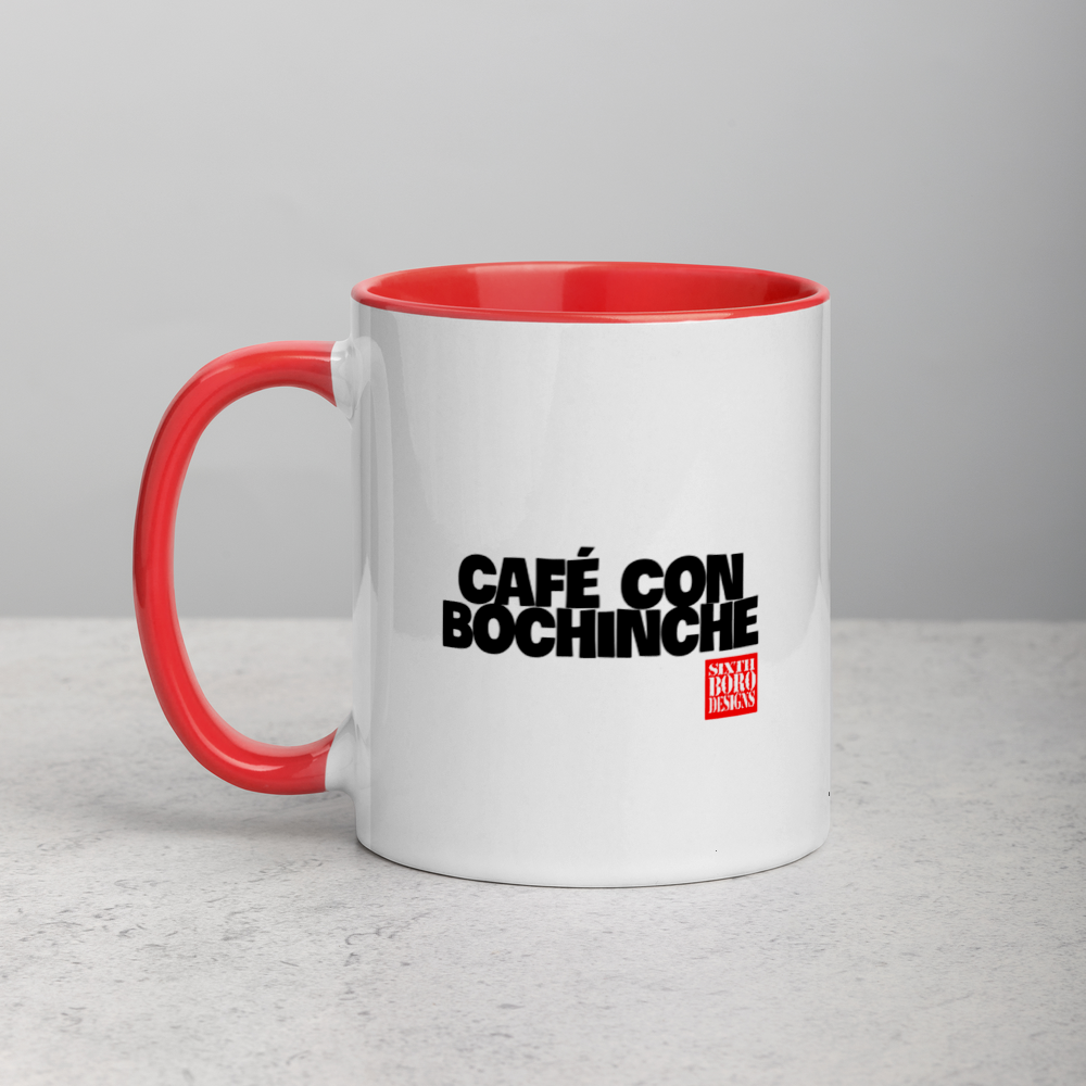 "Cafe Con Bochinche" Mug with Color Inside sixthborodesigns.com
