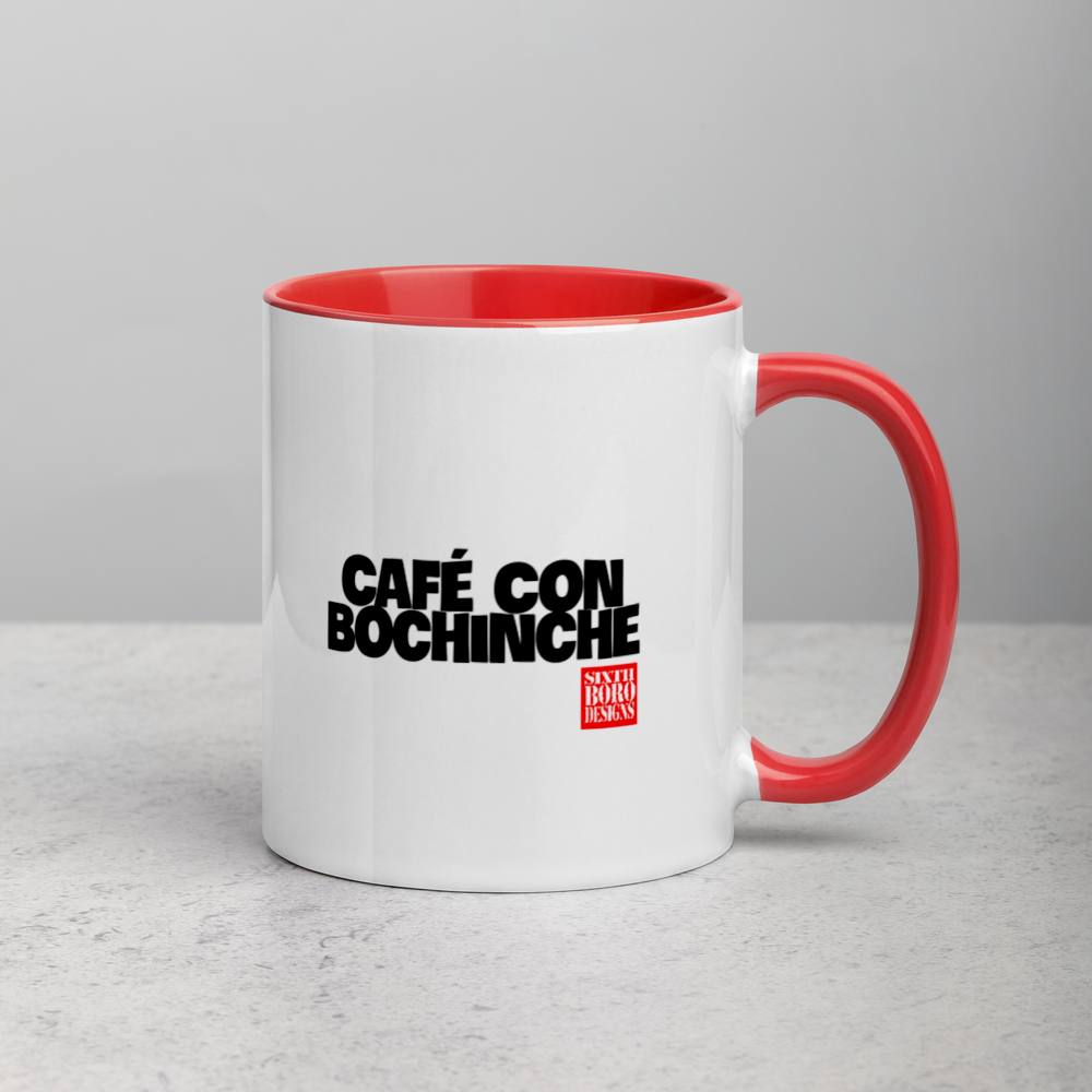 "Cafe Con Bochinche" Mug with Color Inside sixthborodesigns.com