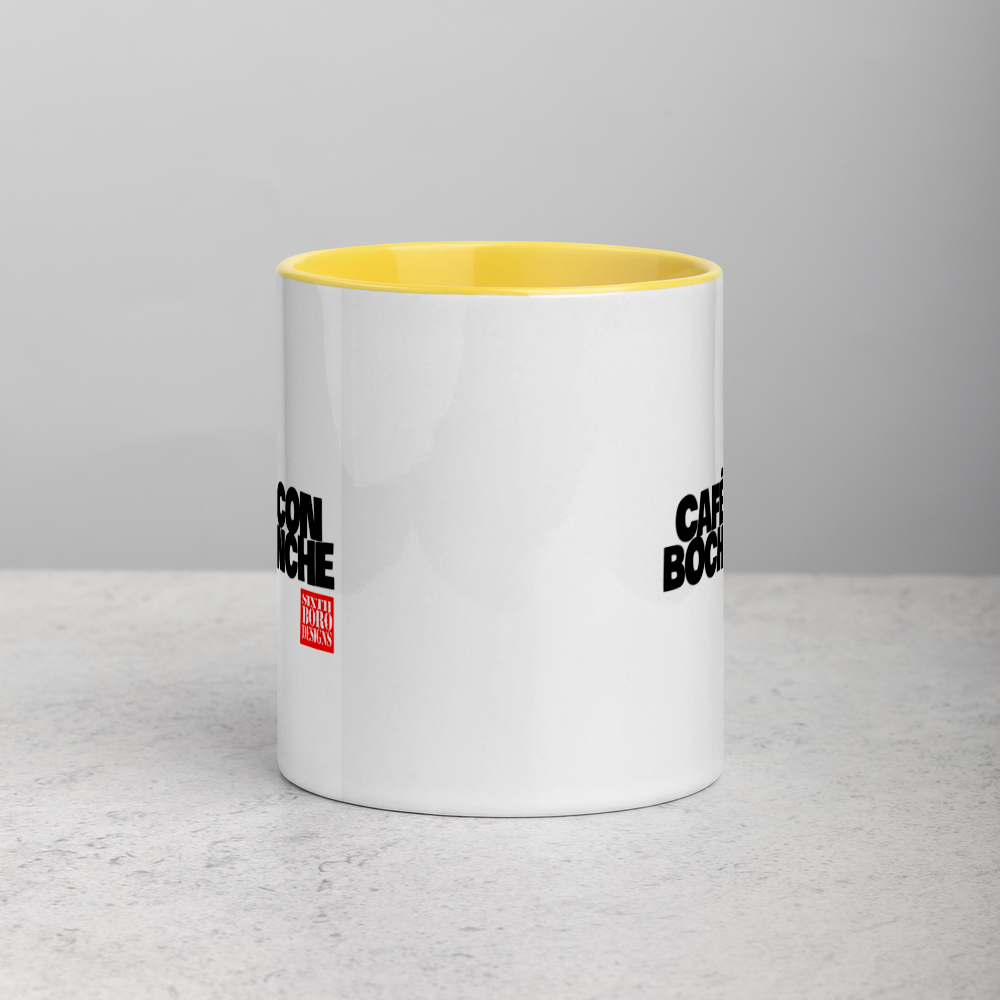 "Cafe Con Bochinche" Mug with Color Inside sixthborodesigns.com