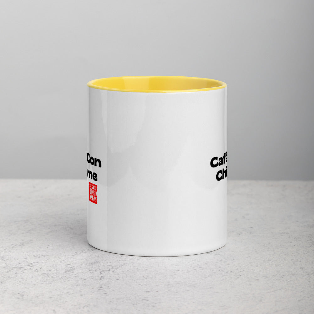 "Cafè Con Chisme" Mug with Color Inside sixthborodesigns.com