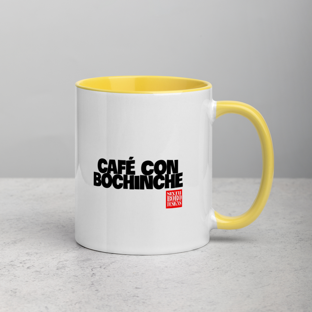 "Cafe Con Bochinche" Mug with Color Inside sixthborodesigns.com