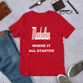 "MANHATTAN WHERE IT ALL STARTED" Unisex T-Shirt sixthborodesigns.com