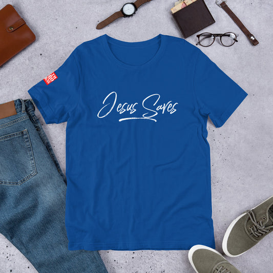 "Jesus Saves Ephesians 2:8" Unisex T-Shirt sixthborodesigns.com